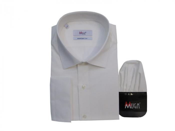 Comfort Fit Herren Hemd mit Einstecktuch