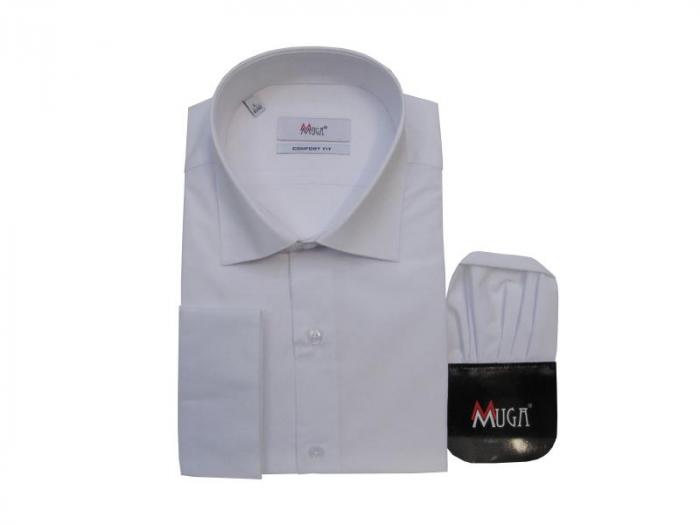 Comfort Fit Herren Hemd mit Einstecktuch