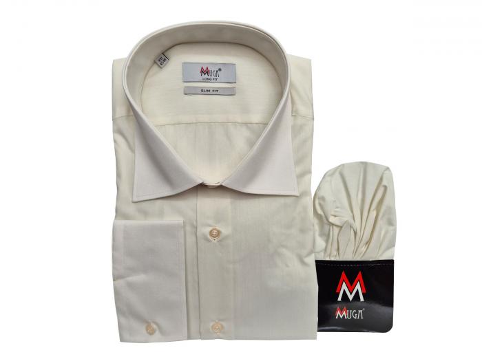 Herren extra lang arm Hemd Slim-fit Schlanke Größen