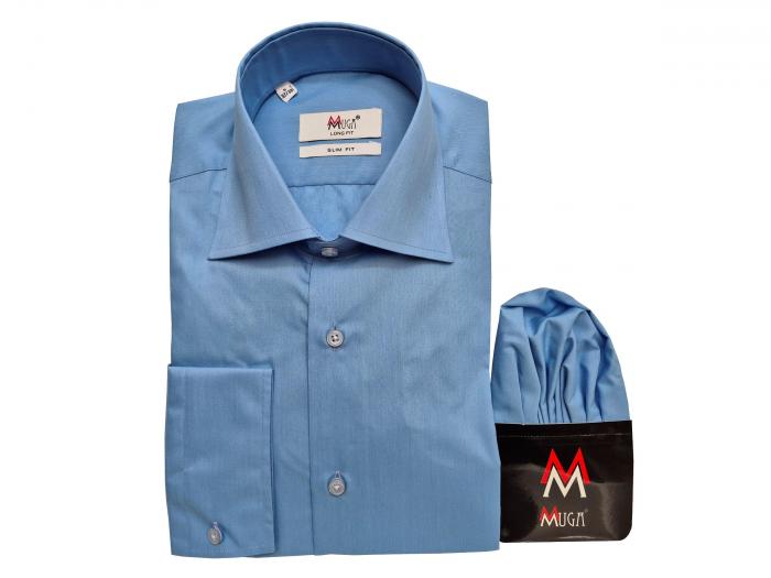 Herren extra lang arm Hemd Slim-fit Schlanke Größen