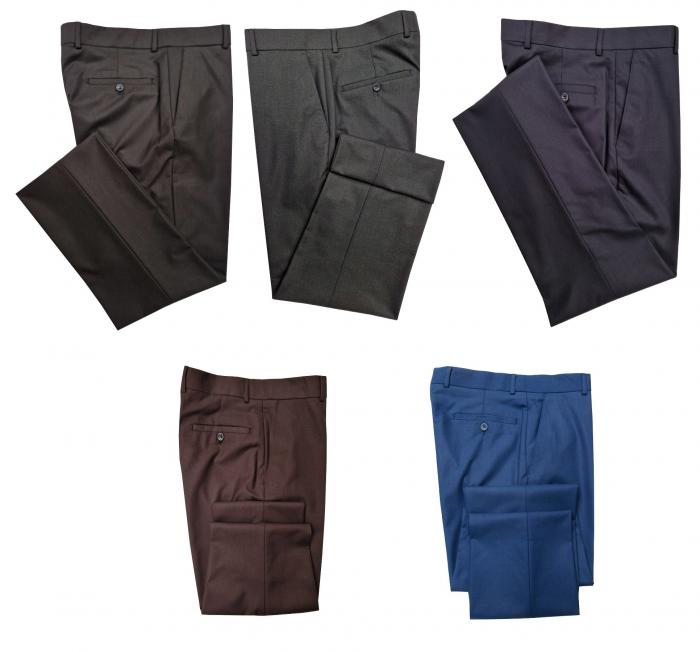 Herren Hose Flat Front Anzughose Modern Fit