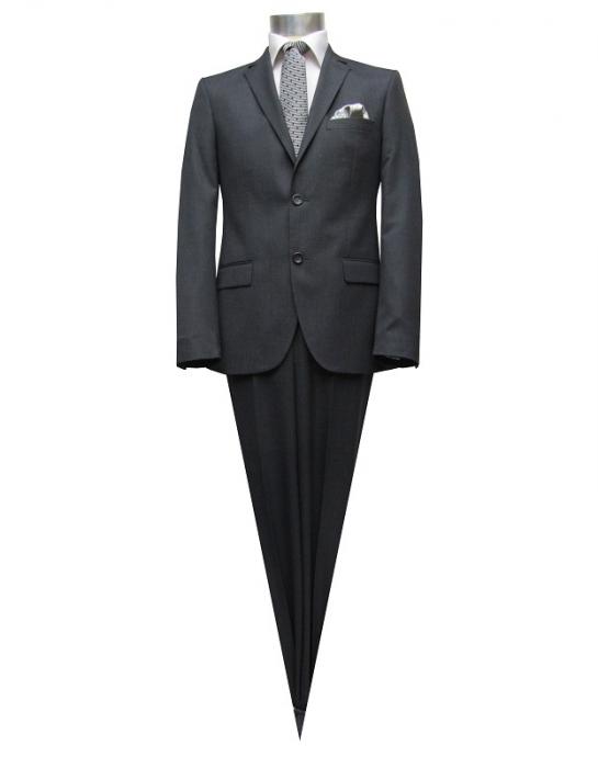Elegante Herren Anzug Anthrazit Webstruktur
