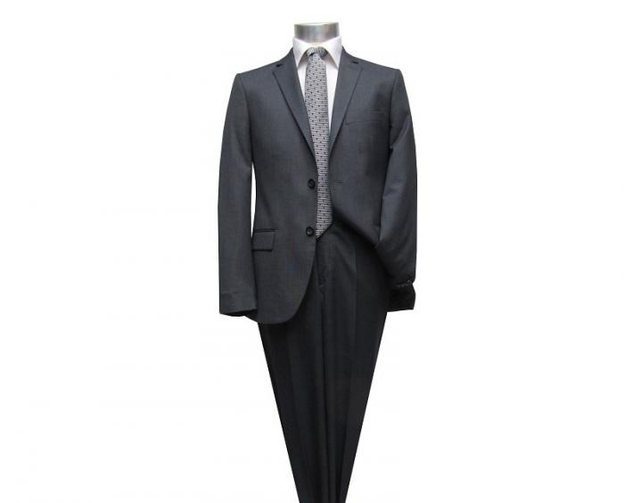 Elegante Herren Anzug Anthrazit Webstruktur