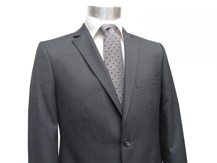 Elegante Herren Anzug Anthrazit Webstruktur