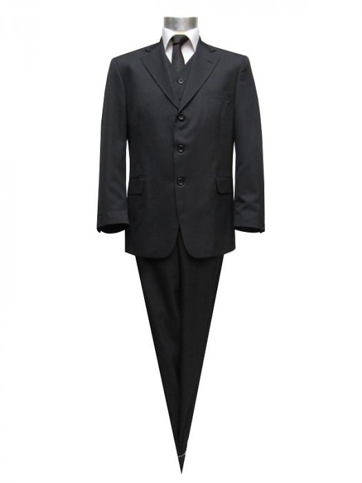 Herrenanzug Schwarz mit Weste Sonderangebot
