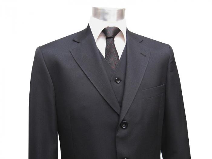 Herrenanzug Schwarz mit Weste Sonderangebot