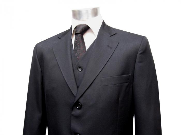 Herrenanzug Schwarz mit Weste Sonderangebot