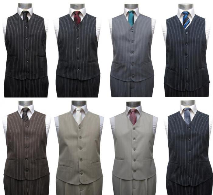 Streifen Herren Weste Anzugweste