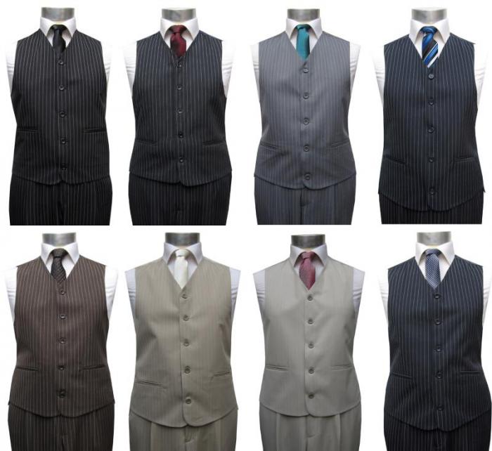 Streifen Herren Weste Anzugweste