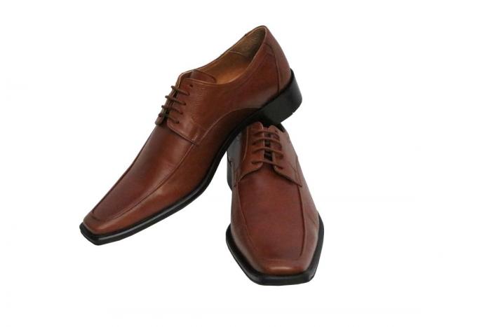 Echt leder Herrenschuhe Cognac