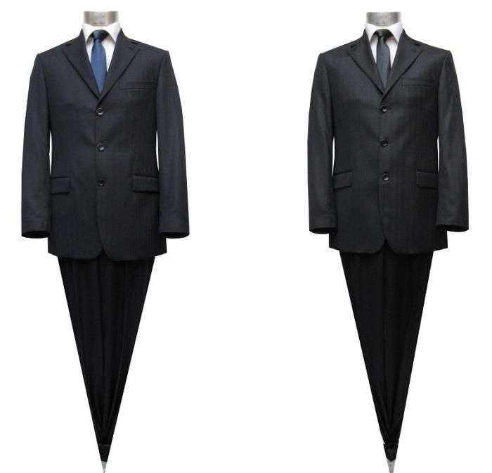 Streifen Herren Anzug 2 teilig Modern Fit