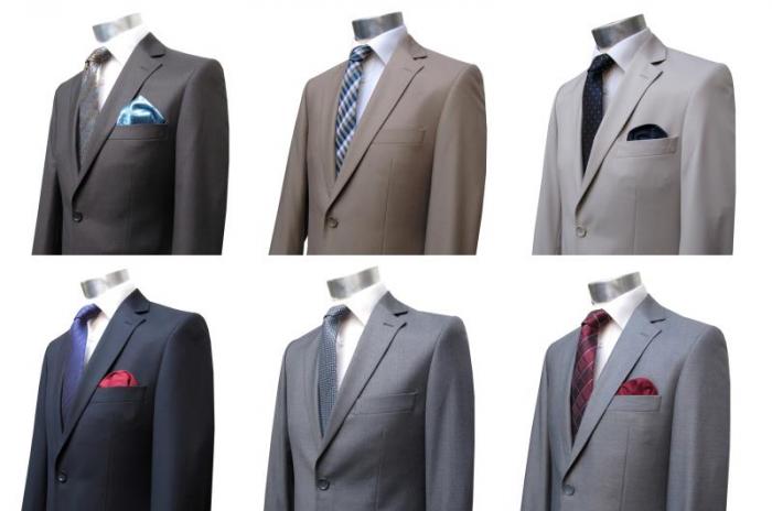 Anzugjacke Herren Doppelschlitz Slim Fit Sakko