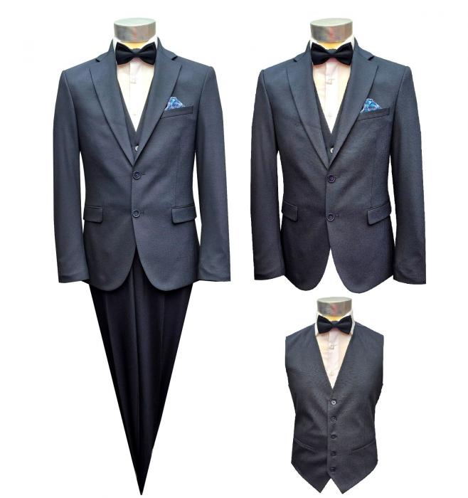 Elegante Herren Anzug mit Weste und Fliege