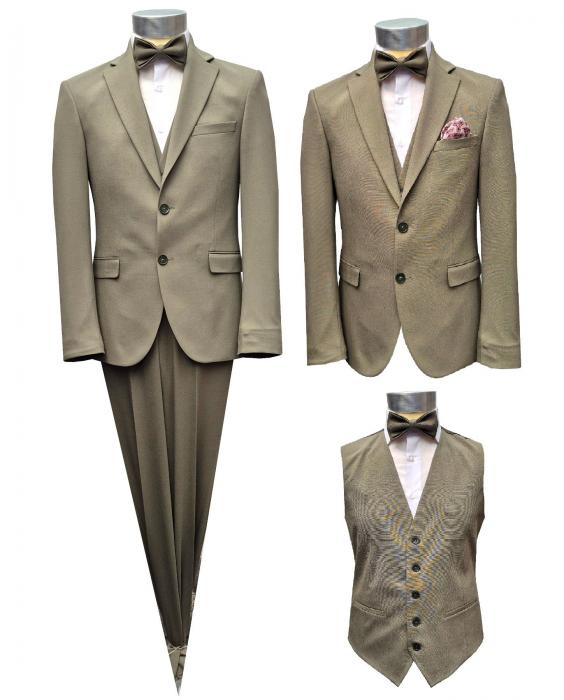 Elegante Herren Anzug mit Weste und Fliege