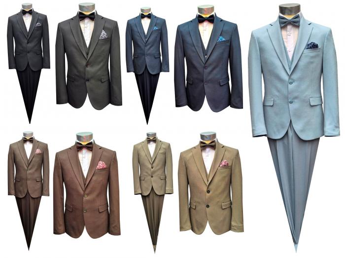 Elegante Herren Anzug mit Weste und Fliege