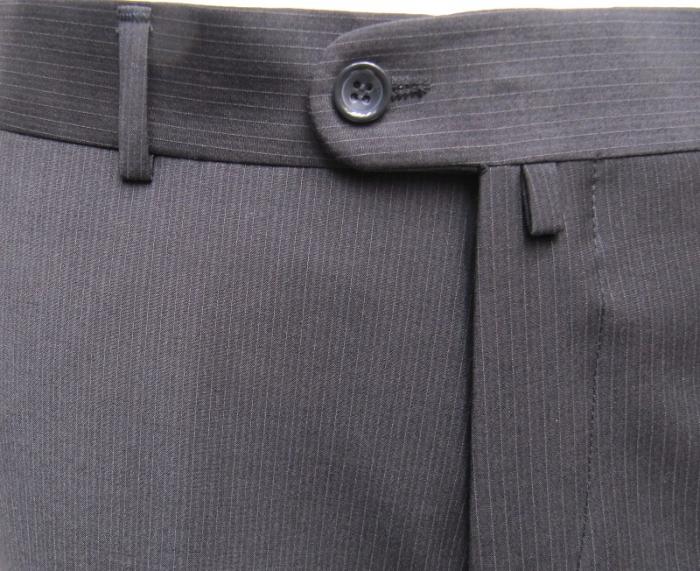 Herren Business Freizeit Hose gestreift Flat Front