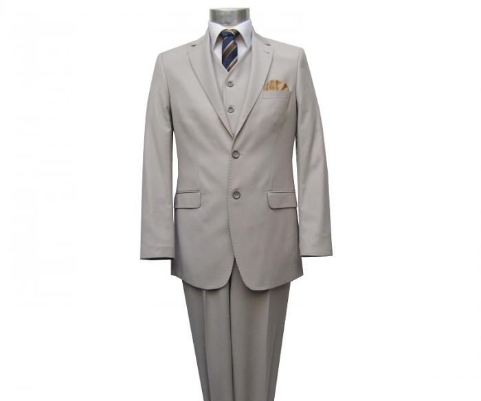Herren Anzug 3-Teilig Beige