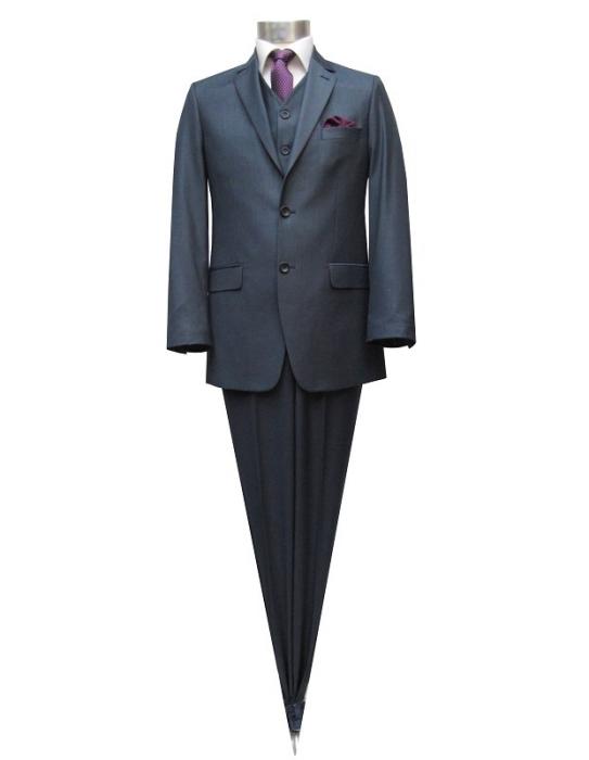 Muga Anzug mit Weste Blaugrau