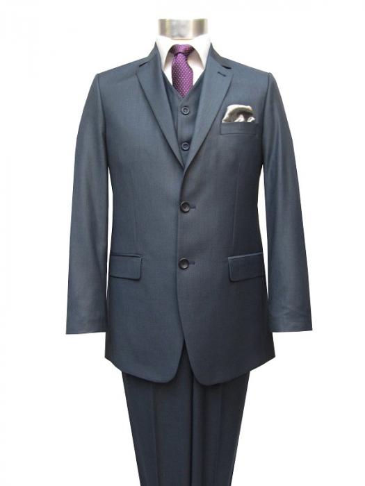 Muga Anzug mit Weste Blaugrau