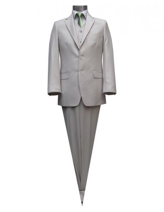 Herrenanzug mit Weste Cremebeige