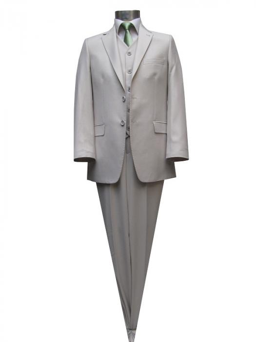 Herrenanzug mit Weste Cremebeige