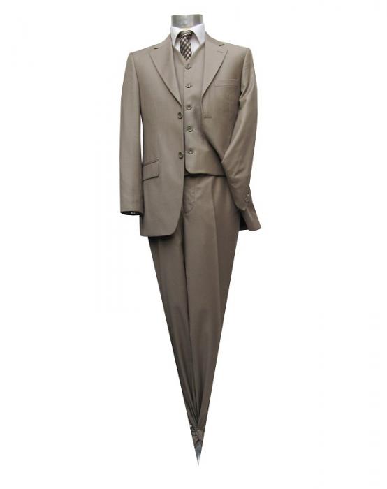 Herren Anzug mit Weste Hellbraun