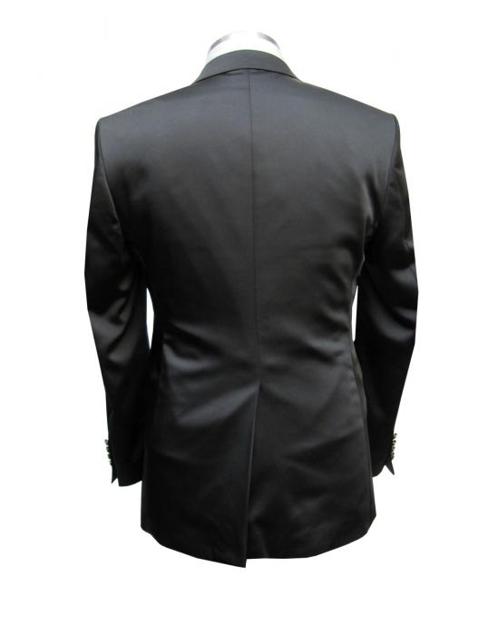 Herren Slim-fit Hochzeitsanzug Schwarz