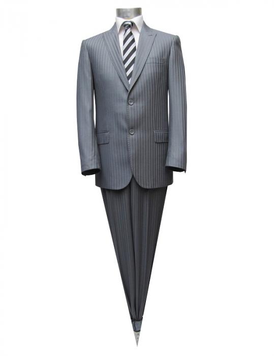 Herren Anzug Grau Streifen