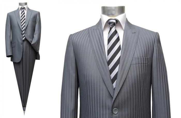 Herren Anzug Grau Streifen