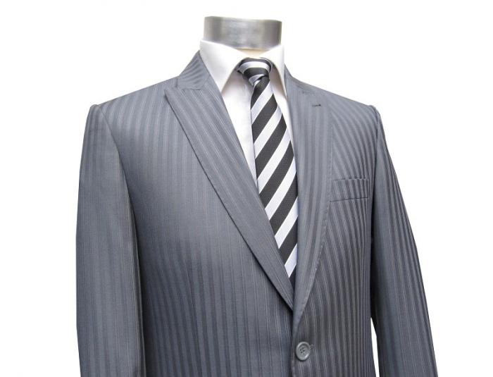 Herren Anzug Grau Streifen