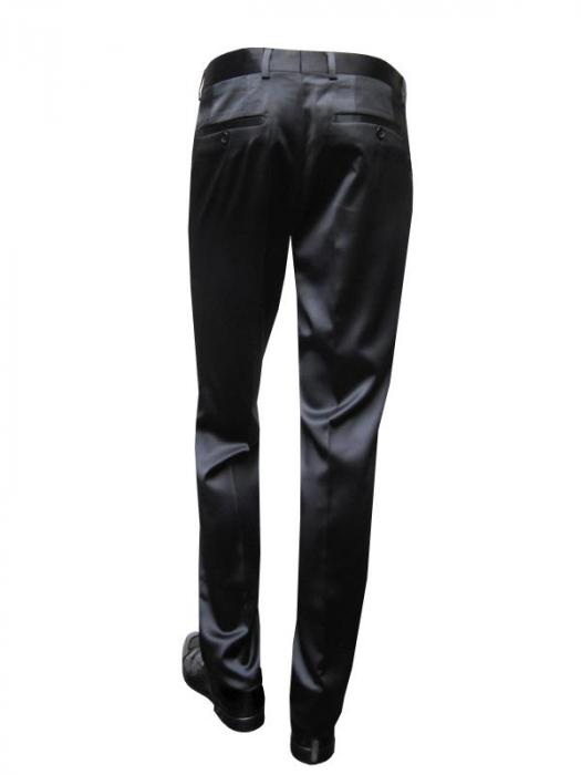Glanz Herrenhose Schwarz Festlich Party Disco