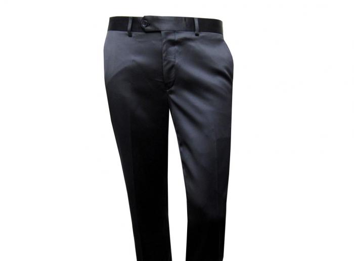 Glanz Herrenhose Schwarz Festlich Party Disco