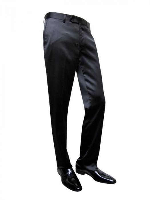 Glanz Herrenhose Schwarz Festlich Party Disco