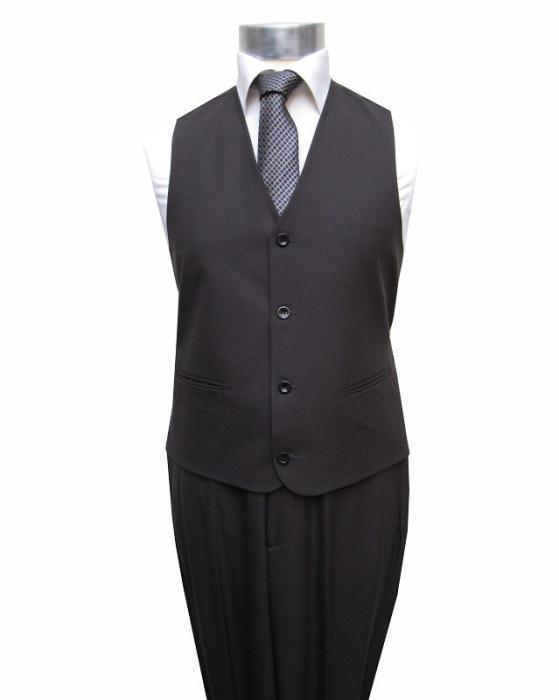 Herren Anzug mit Weste Braun leicht Tailliert