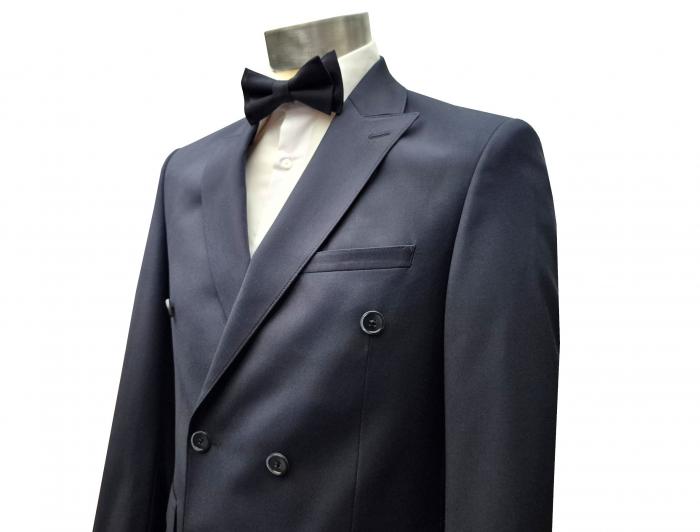 Zweireiher Anzug Herren Slim mit Fliege 3 Farben