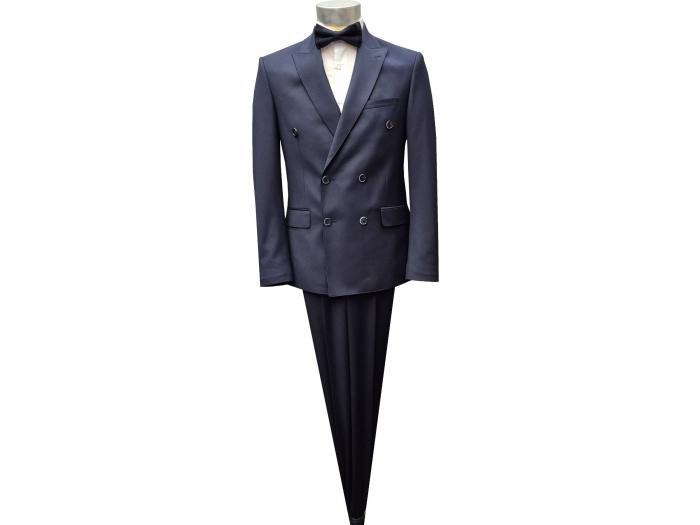 Zweireiher Anzug Herren Slim mit Fliege 3 Farben