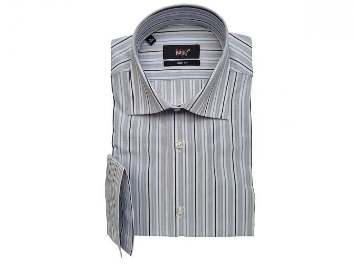 Streifen Herren Hemd Slim-fit Lang Arm