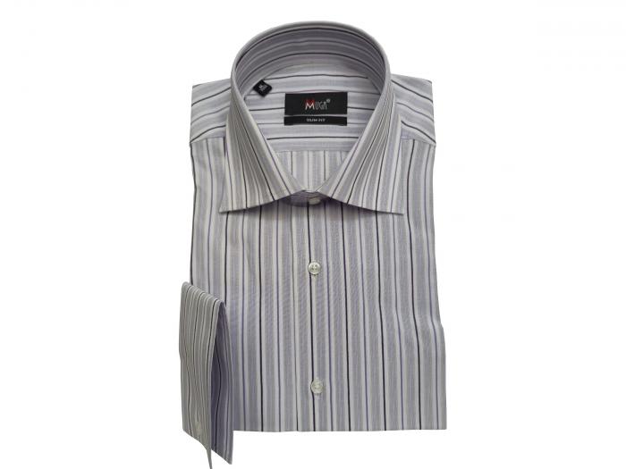 Streifen Herren Hemd Slim-fit Lang Arm