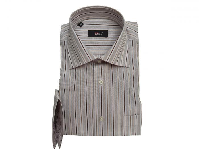 Streifen Herren Hemd Regular Lang Arm