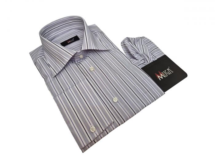 Streifen Herren Hemd Regular Lang Arm