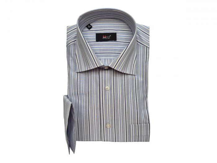 Streifen Herren Hemd Regular Lang Arm