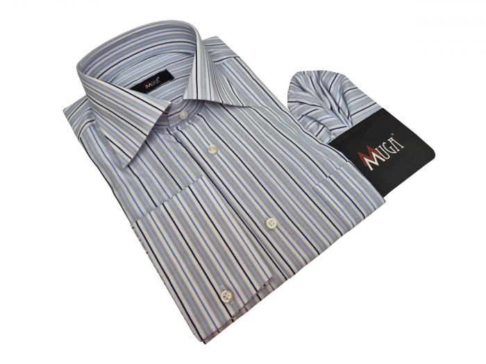 Streifen Herren Hemd Regular Lang Arm