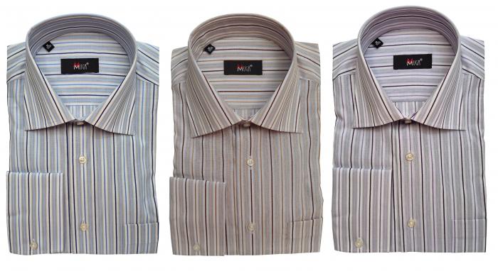 Streifen Herren Hemd Regular Lang Arm