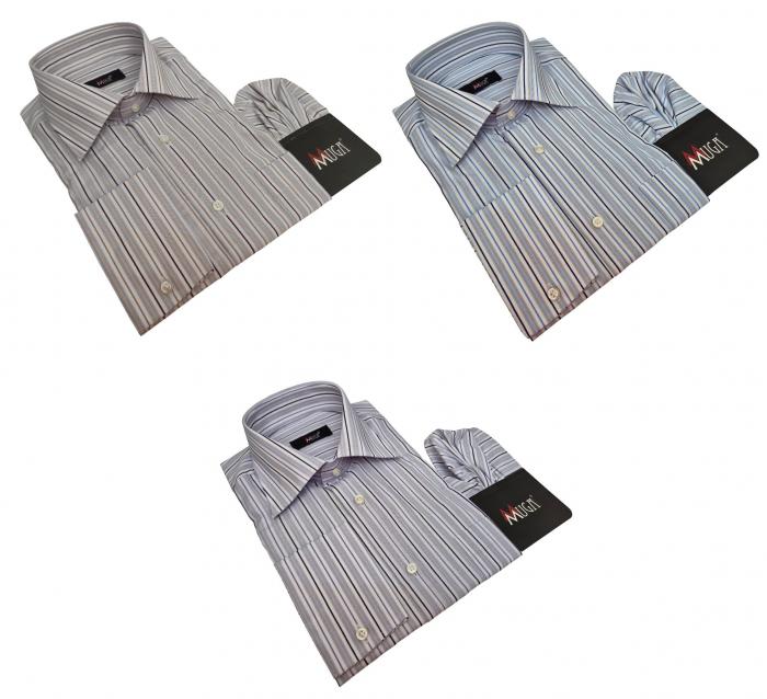 Streifen Herren Hemd Regular Lang Arm