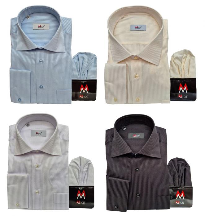 Schattenstreifen Herren Hemd Langarm Regular