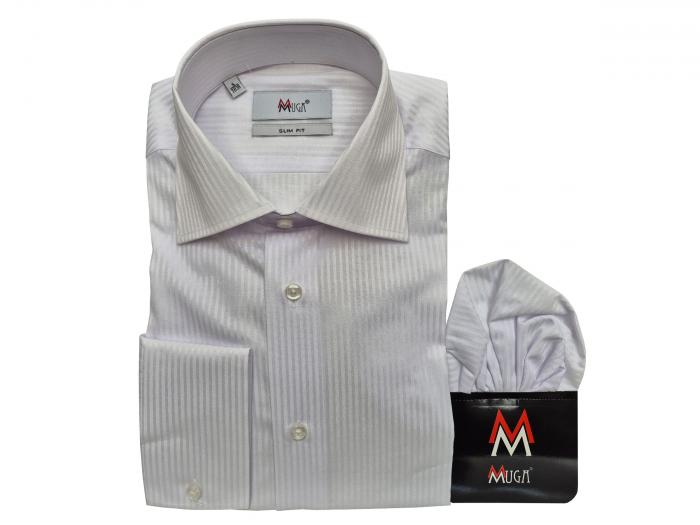 Schattenstreifen Herrenhemd Slim-fit