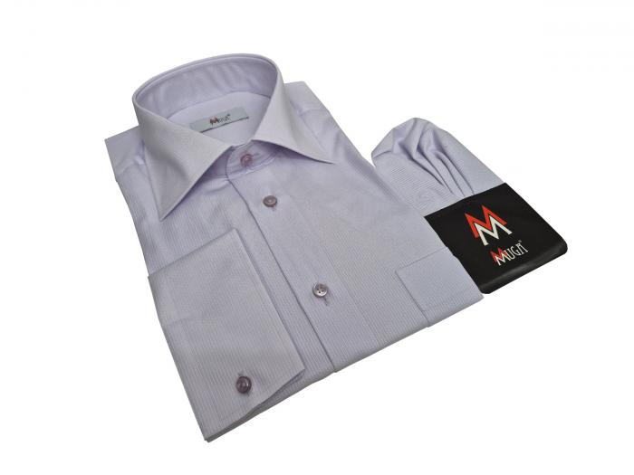 Uni Streifen Herren Hemd Langarm Regular