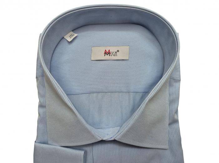 Uni Streifen Herren Hemd Langarm Regular