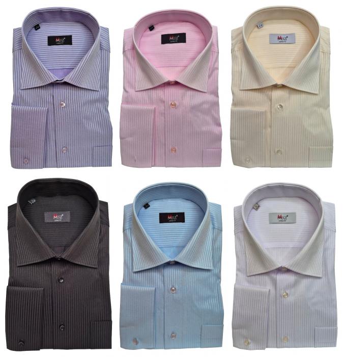 Extra langer Arm Herren Hemd Schattenstreifen Regular