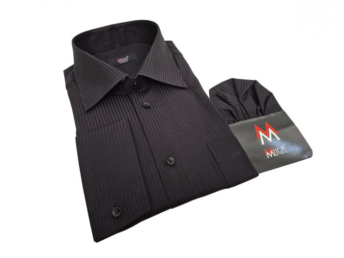 Extra langer Arm Herren Hemd Schattenstreifen Regular